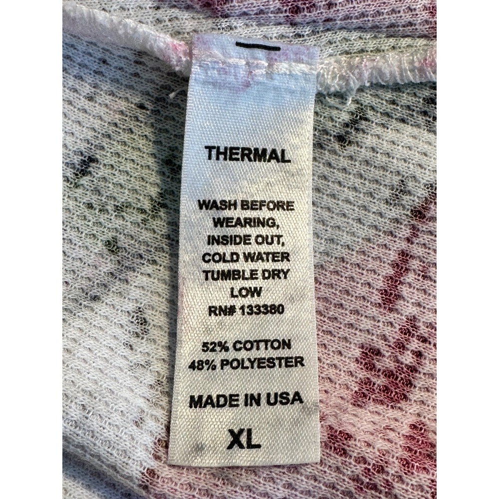Before + Again Lightweight Thermal Knit Tunic Top Size XL Multicolor Floral Boho - Picture 6 of 6